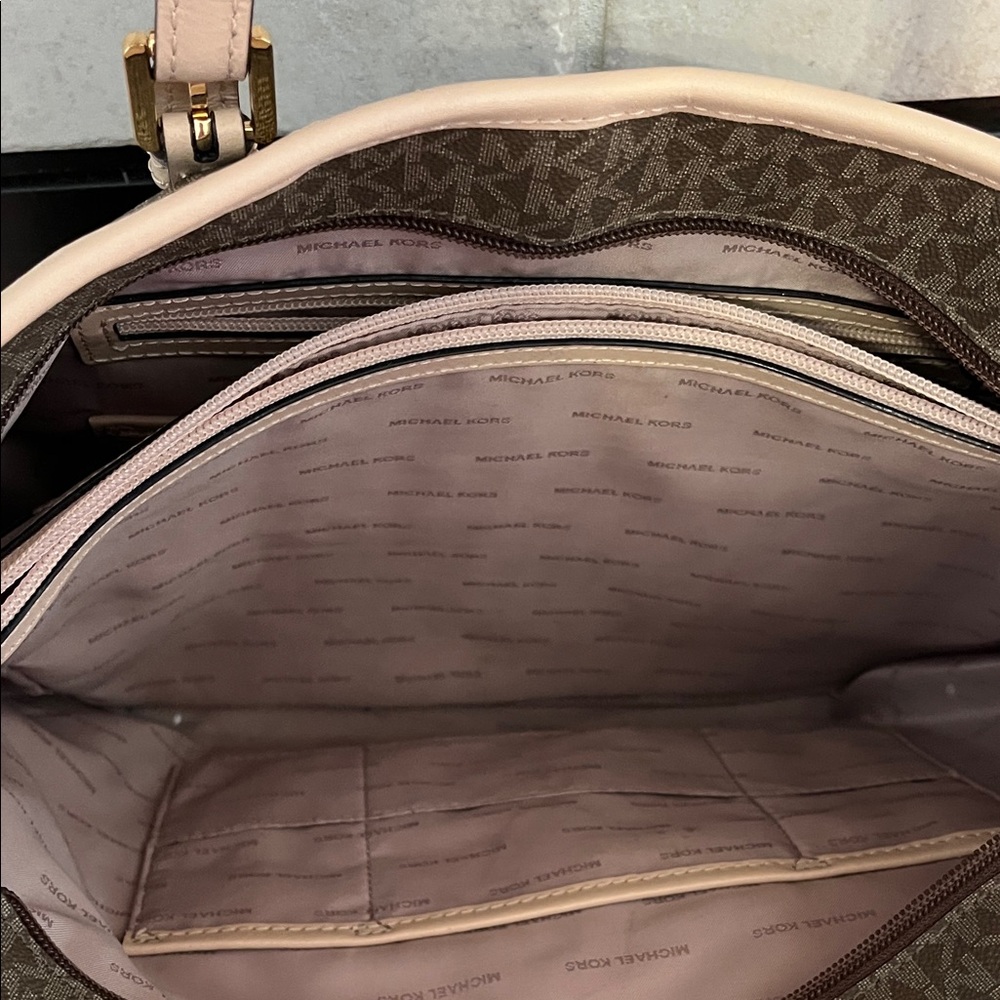 Michael Kors Tan and Brown Signature Tote - Picture 3 of 4